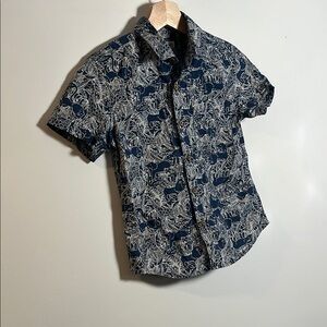 Tucker + Tate Kids Navy Animal Patterned Button Down Shirt